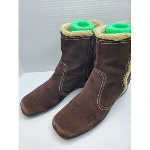 Naturalizer Arnen Women's Brown Suede Lined Zip Ankle Boots Booties Sz‎ 10